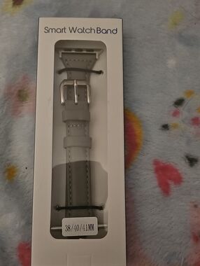 Gray Leather Smart Watch Band for 38/40/41mm